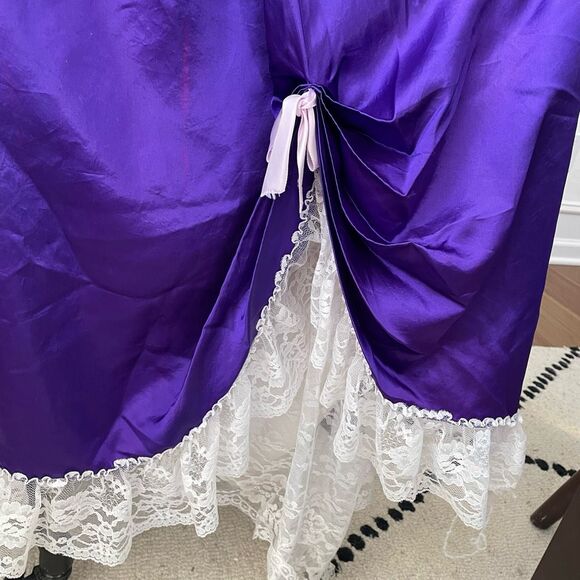 Vintage 80s Zum Zum Purple Little Bo Peep Prom Dress M 8 10 - Picture 8 of 9